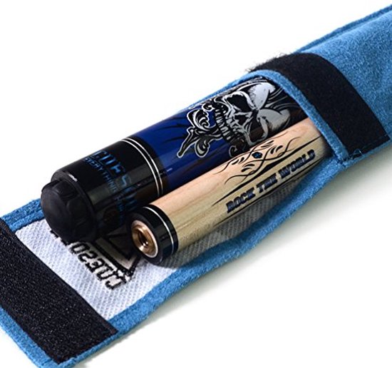 Pool Keu Set - Biljart Keu - Spel Uitoefenen - Leren Tips - 57 Inch - Blauw — afbeelding 3