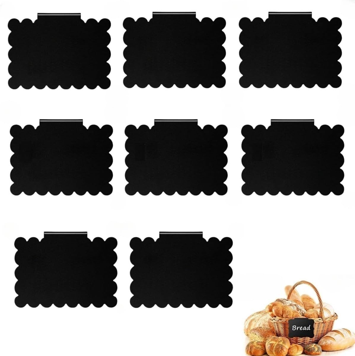 Verwijderbare Clip Labels voor Mandjes, 8 Stuks, Ideaal voor Prijslabels in Keuken, Eetkamer en Winkel