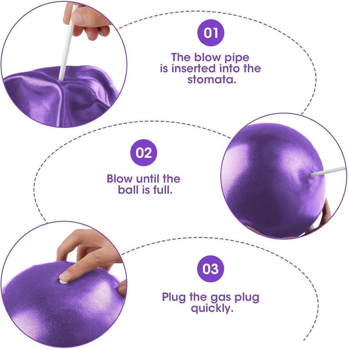Zachte 9 Inch Pilates Bal voor Oefeningen, Yoga en Fysiotherapie - Antiburst, Antislip PVC Mini Gymnastiekbal voor Core Stabiliteit en Houdingsverbetering