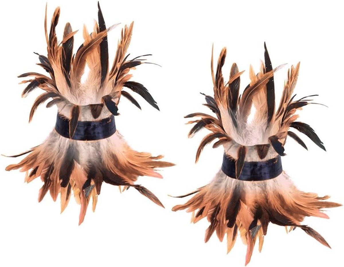 Gothic Veren Cape Sjaal voor Halloween, Cosplay en Carnaval - Elegante Poncho Kraag met Veerdesign