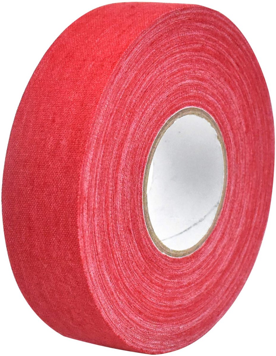 Sport gripband voor diverse sporten, 2,5 cm x 25 m, rood