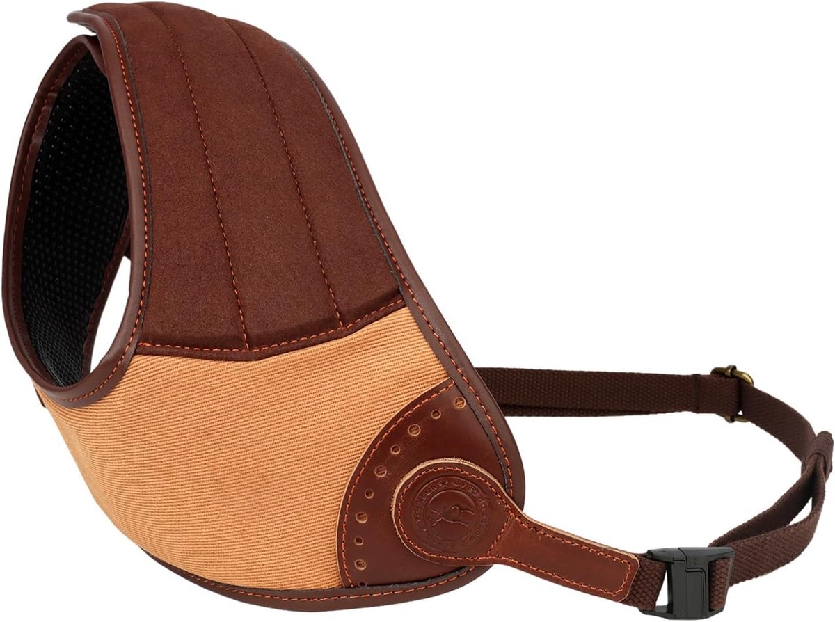 Canvas Lederen Schouder Terugslag Pad Verstelbare Rifle Shotgun Shockproof Pads voor Sport Schieten Jacht - ShopVlot