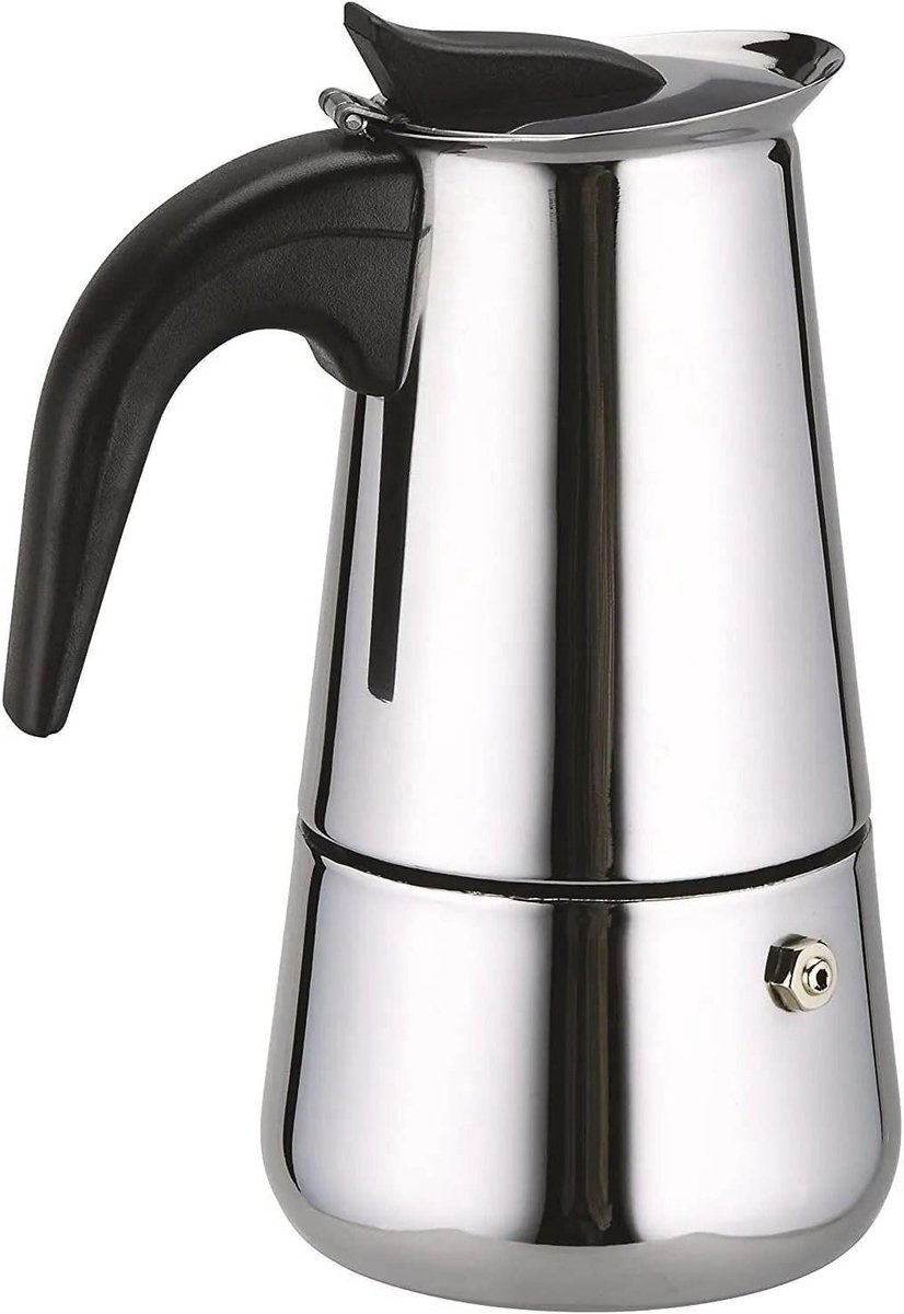 Espresso Machine - Moka Pot - Koffie Zetten - Roestvrij Staal - 450 ml - Zilver