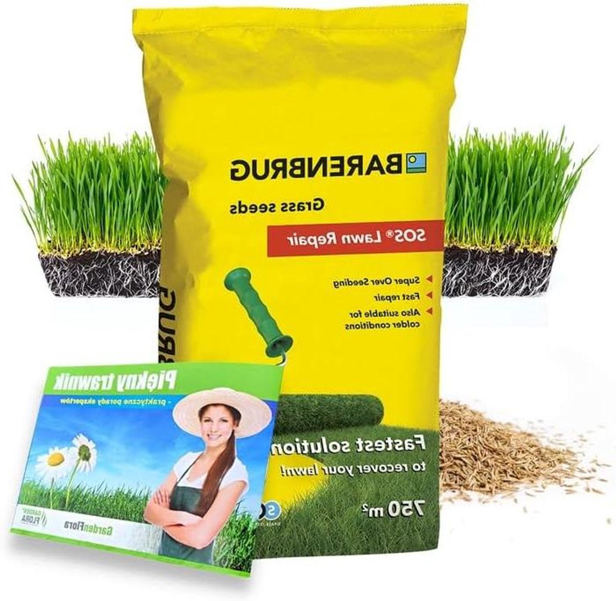 Graszaad Herstel - Kale Plekken Vullen - Gazon Reparatie - Kiemt Vanaf 4°C - Tot 250m2 - Groen