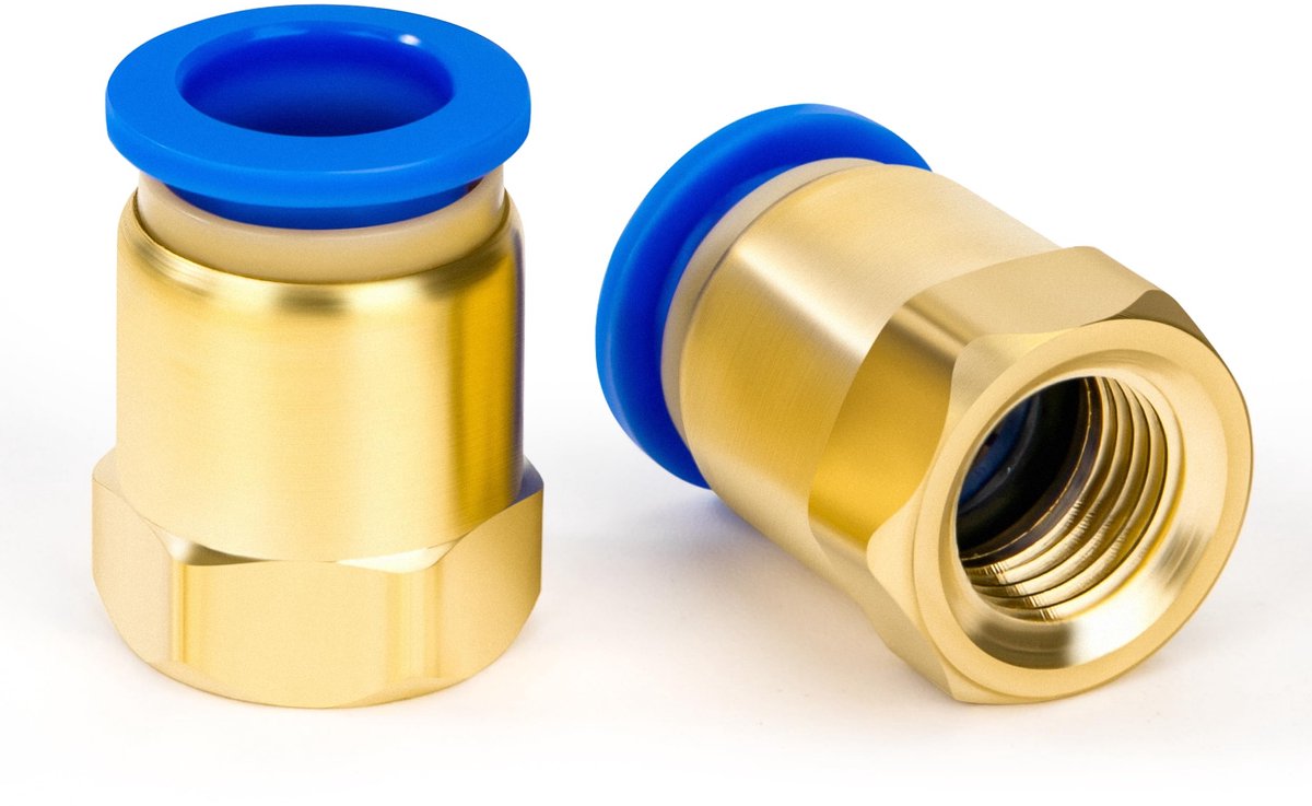 Pneumatische verbindingsstukken 6 mm OD - recht - koper - snelkoppeling voor slang - ShopVlot