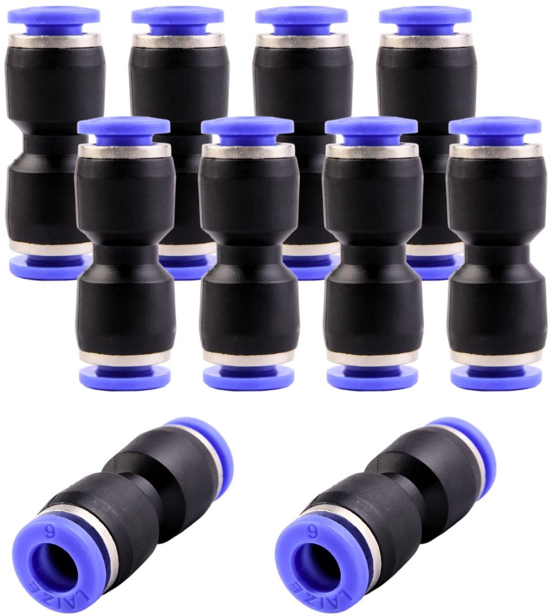 Pneumatisch koppelstuk 6mm - Push In snelkoppeling - Recht ontwerp - Ideaal voor persluchtgereedschap - ShopVlot