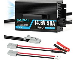KAISAL 12V 50A Lithium Battery Charger, 14.6V LiFePO4 Charger - ShopVlot