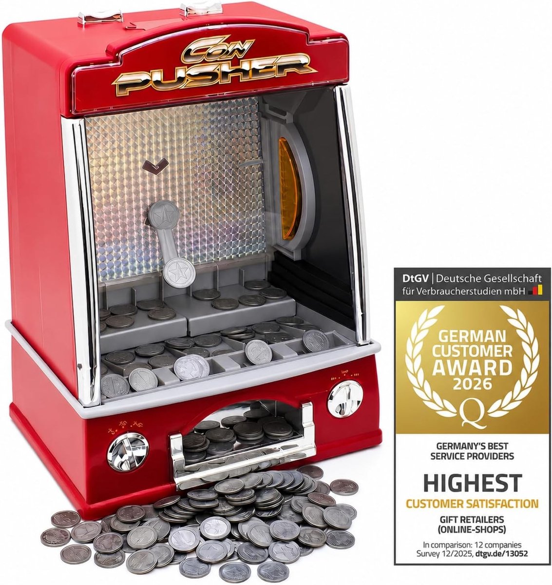Pusher Slot Machine - Multi-kleur - Deluxe Gokken Machine met Casino Geluid & Lichteffecten