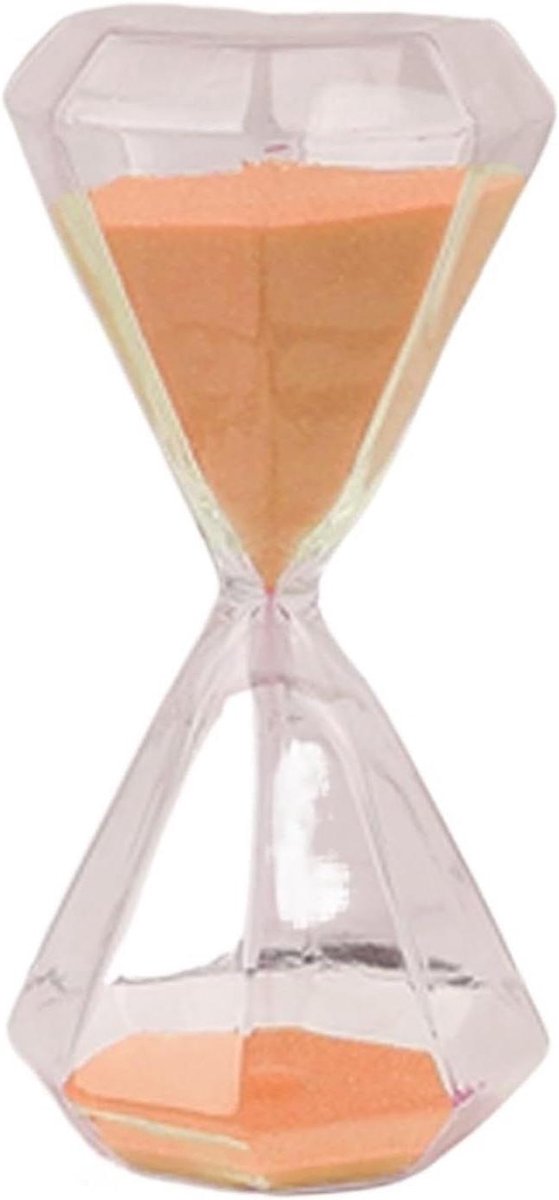 Zandloper - Tijdmeting - Activiteiten Timen - Decoratief Glas - 10x20cm - Oranje