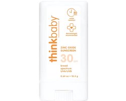 Thinkbaby SPF 30 Sunscreen Stick 18,4 g – Minerale Zonnebrand Stick voor Baby's, Kinderen & Volwassenen – Breed Spectrum UVA/UVB – Reef Friendly & Waterbestendig