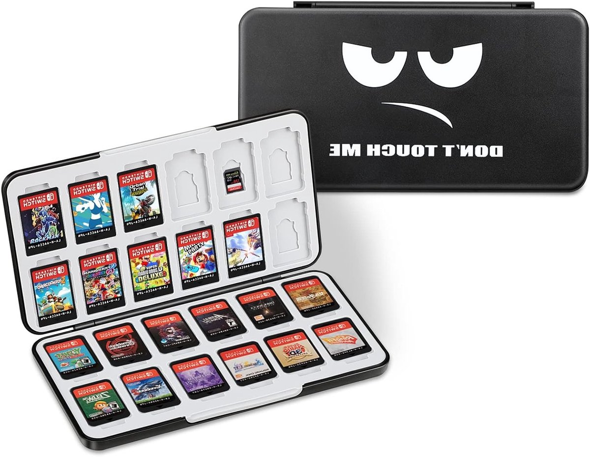 Game Card Case voor Nintendo Switch - Schokbestendige Harde Bescherming met 24 Slots voor Game- en Micro SD Kaarten, Draagbaar en Duurzaam