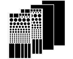 Lichtblokkerende Stickers - Verduisteringsfolie LED - Rustige Slaap Creëren - Zelfklevend Herbruikbaar - 4 Vellen - Zwart