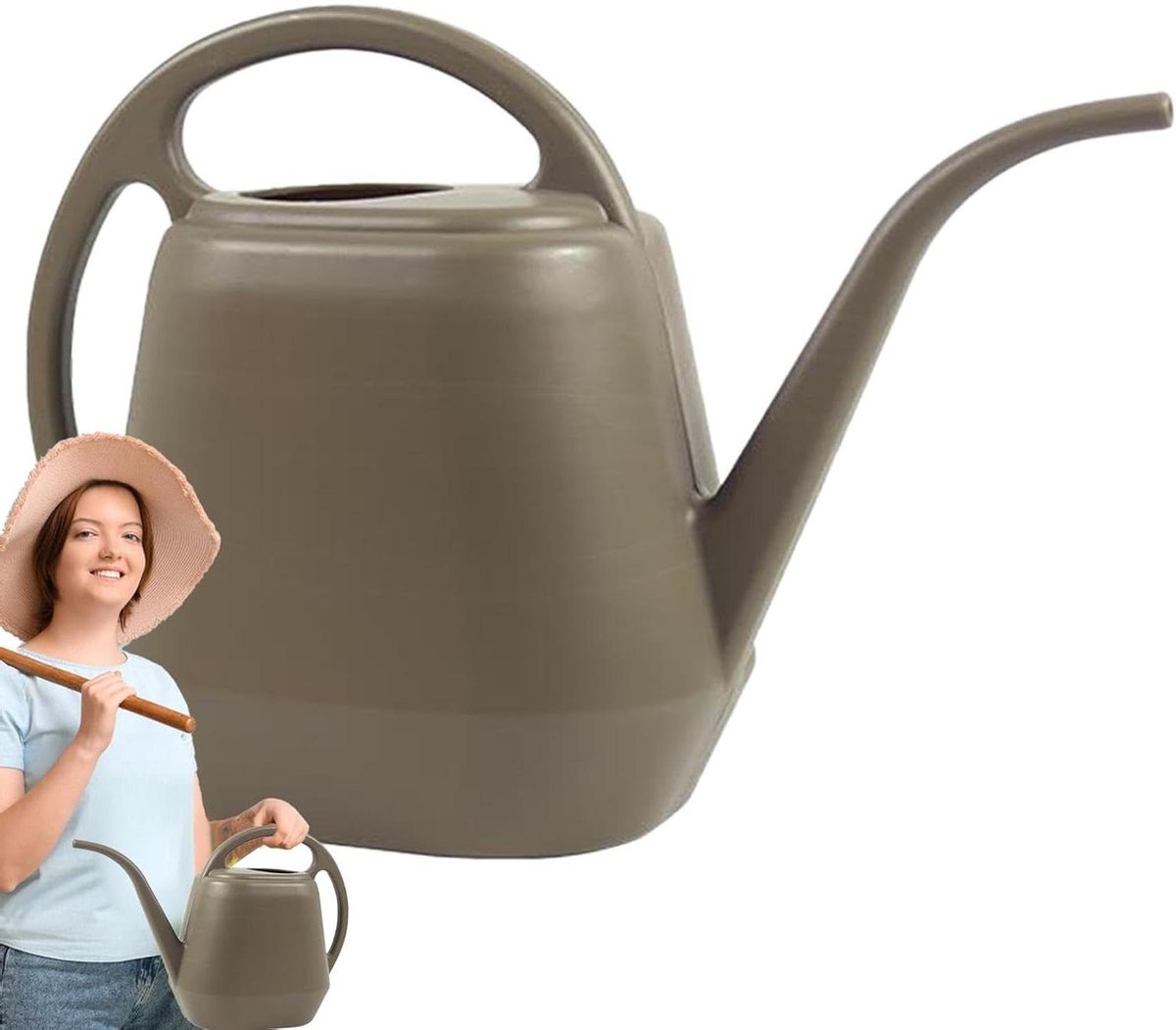 Waterkoker Tuin - Gieter - Planten Water Geven - Ergonomisch Handvat - 4 Liter - Bruin