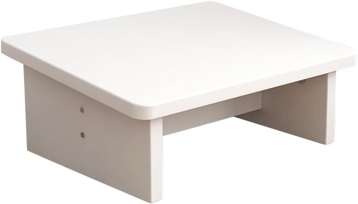 Voetsteun - Voetenbankje - Comfortabel Zitten - Ergonomisch Ontwerp - 30 cm - Wit