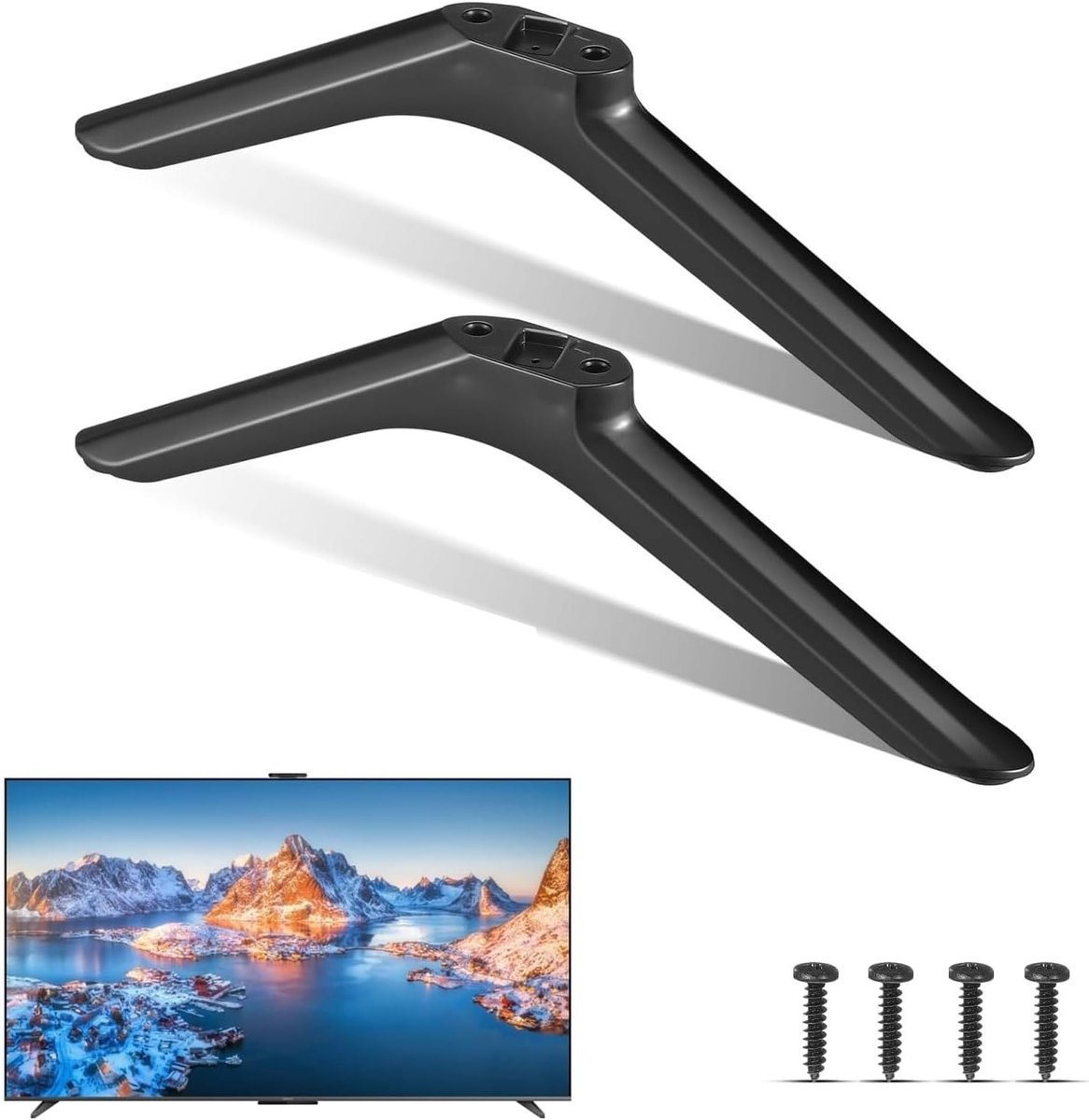 Tv-standaard 32 inch - Universele tv-sokkel - Inclusief montage schroeven - Geschikt voor Smart TV - ShopVlot