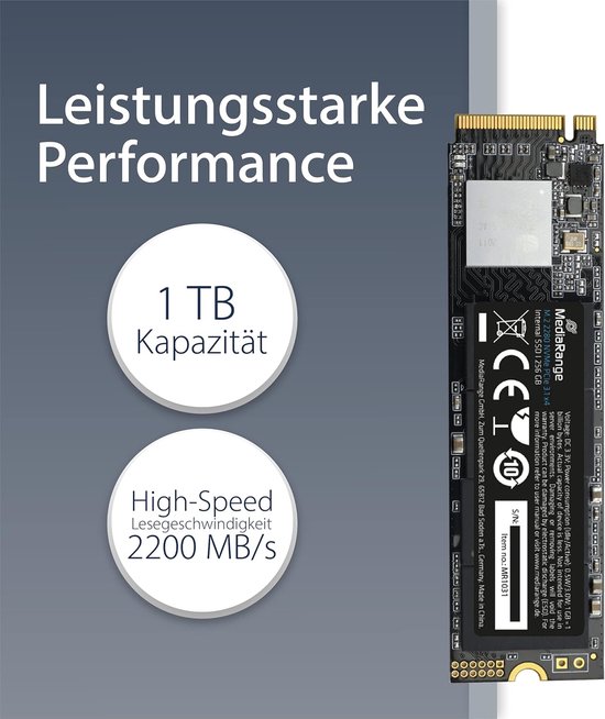 Interne Harde Schijf - SSD Opslag - Sneller Werken - NVMe PCIe 3.1 - 1 TB - Zwart — afbeelding 5