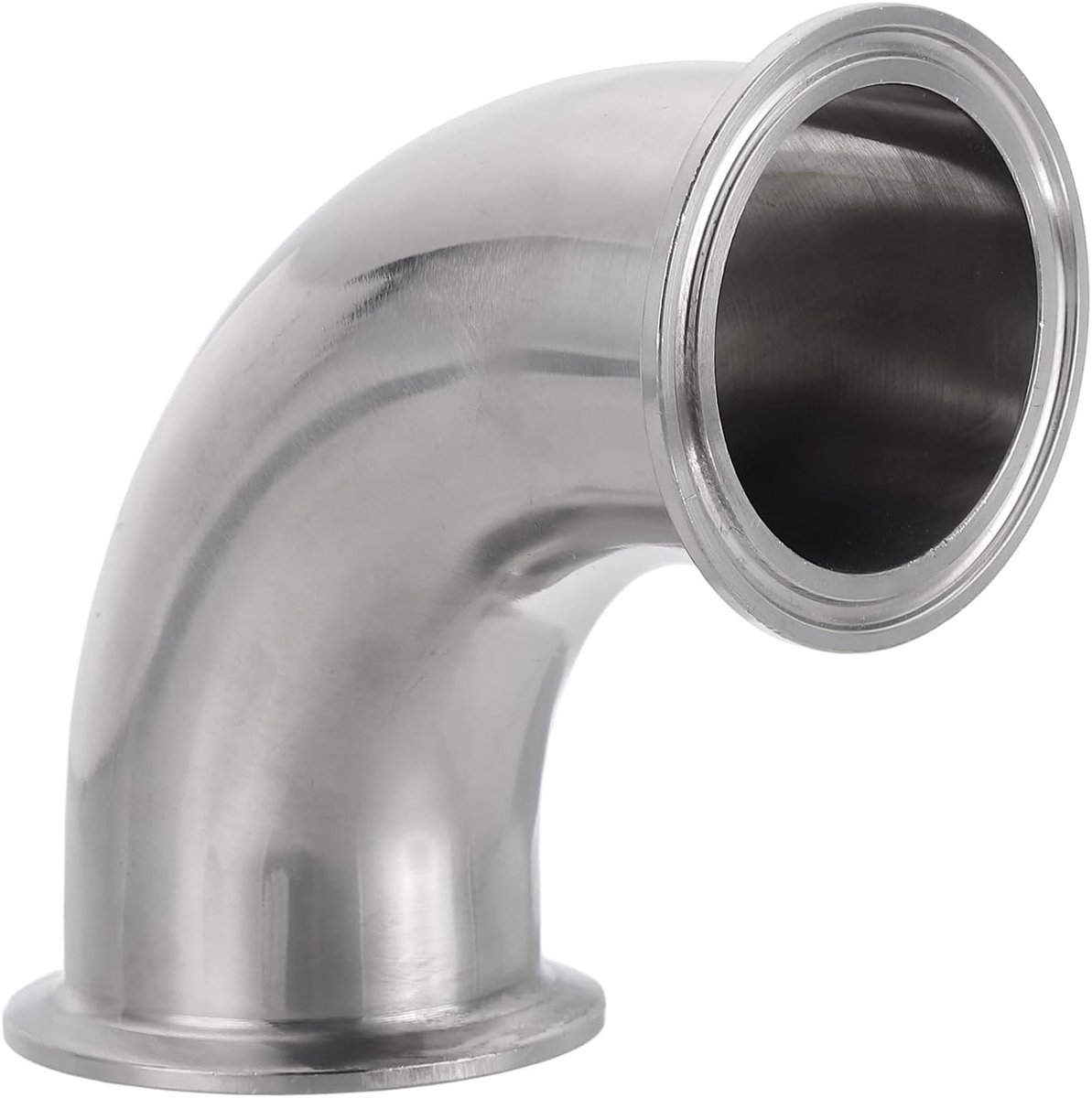 90 Graad Elleboog 2" (51mm) Buis OD van Roestvrij Staal voor Sanitaire Systemen met Tri Klemmen en Ferrule Flens