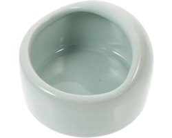 Keramische Hamsterkom - Voerbak Kleine Dieren - Voeren en Water Geven - Anti-omval Ontwerp - 3 Stuks Blauw - Blauw