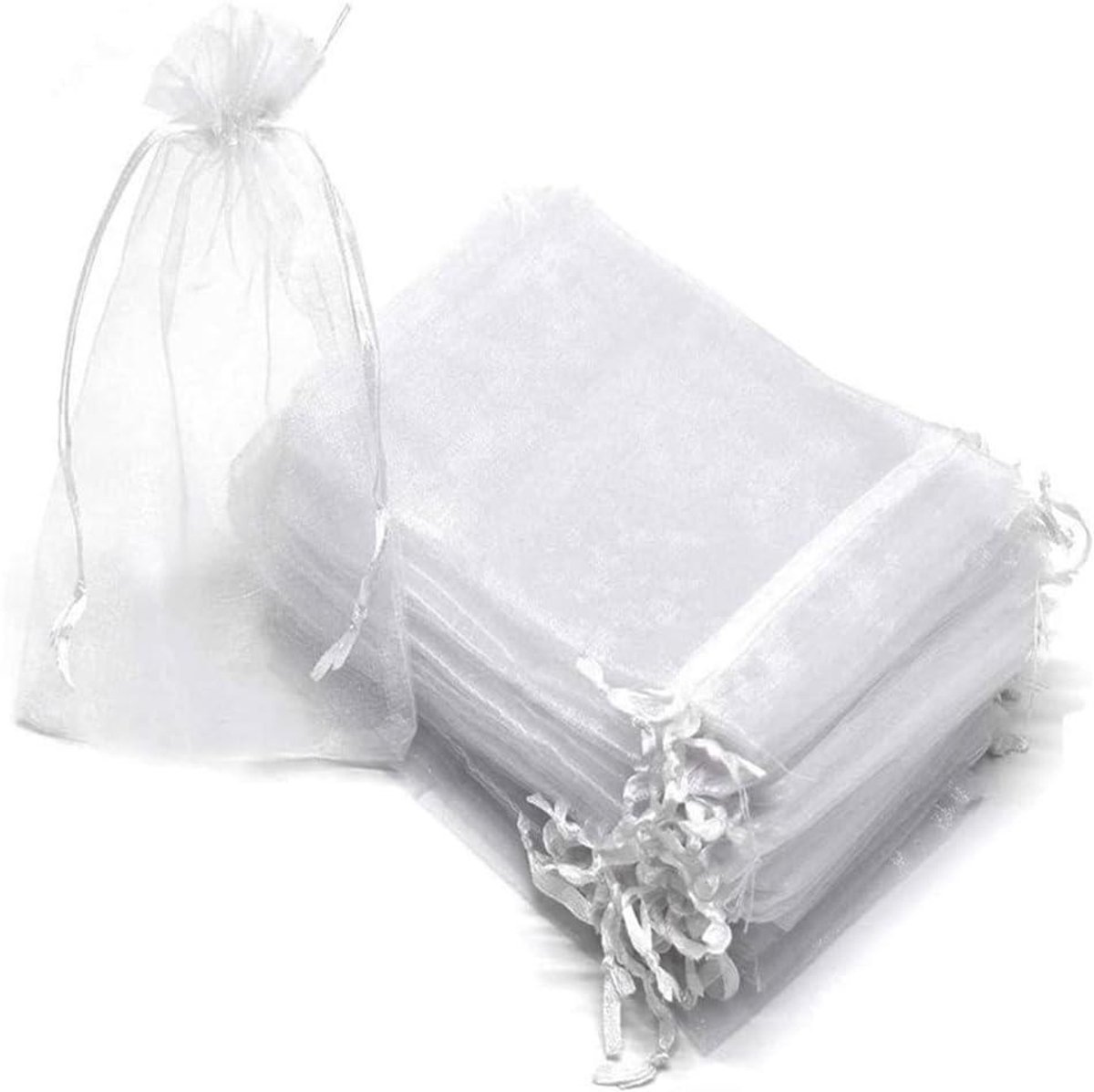 Fruitkweekzakken - Netzakken Planten - Bescherming Gewassen - Ademend Mesh Materiaal - 17 x 23 cm - Wit