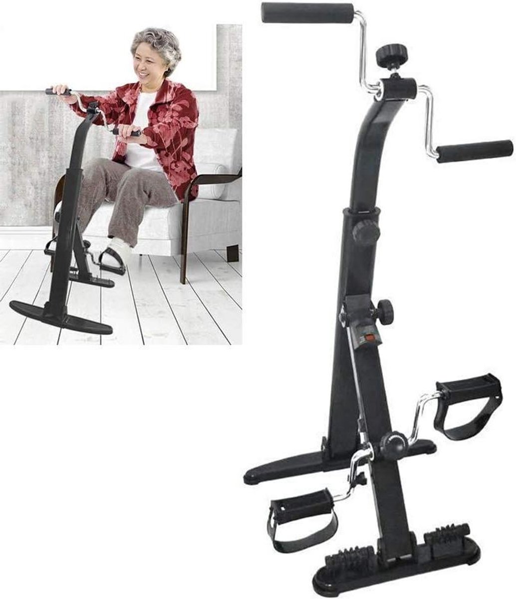 Mini Hometrainer - Fiets Hometrainer - Revalidatie Oefeningen - Verstelbare Weerstand - 77-95 cm Hoog - Zwart