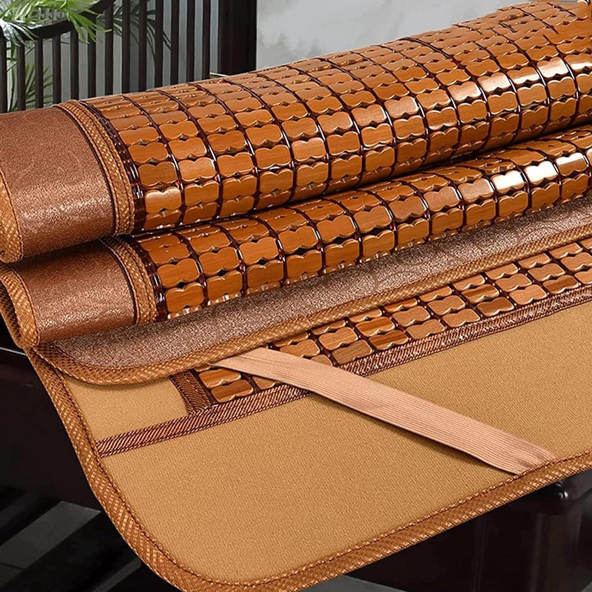 Bamboe Koele Matras - Zomerslaapmatje Bedmat - Koel Slapen - Ademend Natuurlijk Materiaal - 70x140cm - Natuurlijk