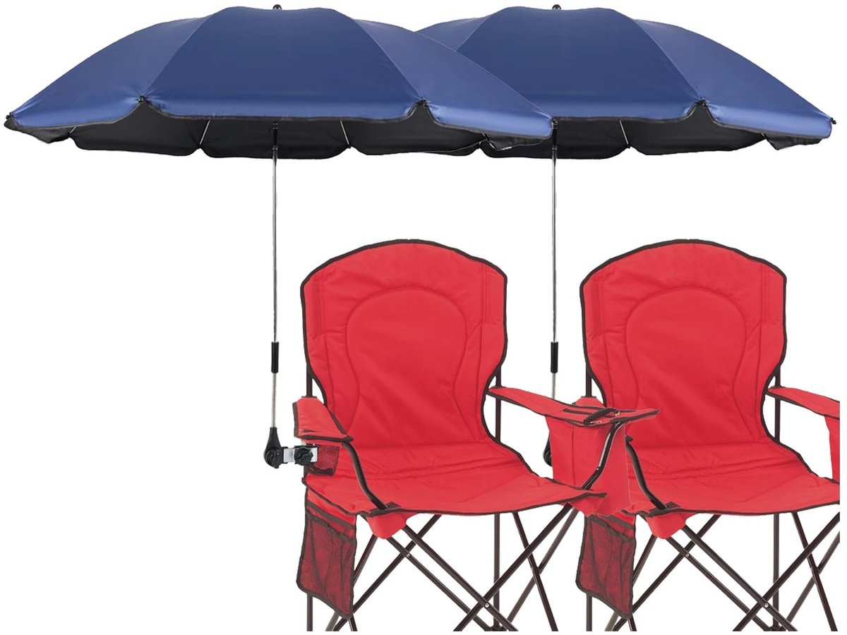 Omgoods - Verstelbare Stoelparaplu met UPF 50+ Bescherming voor Terras en Strand
