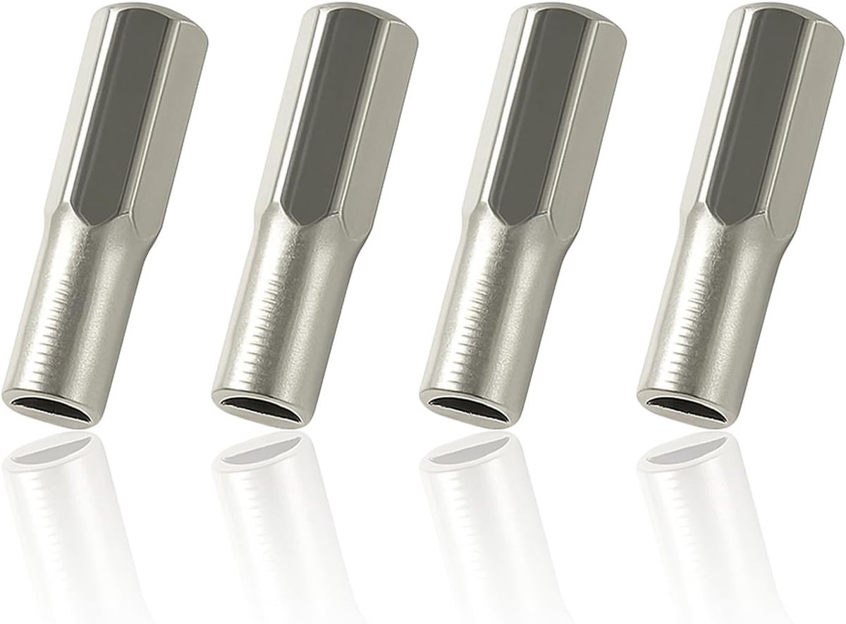 4 stuks 6,35 tot 4 mm schroevendraaieradapters, 1/4 inch, precisie-bitadapter van gehard gereedschapsstaal, compatibel met mini-bits voor huishouden, auto en machinereparatiegereedschap