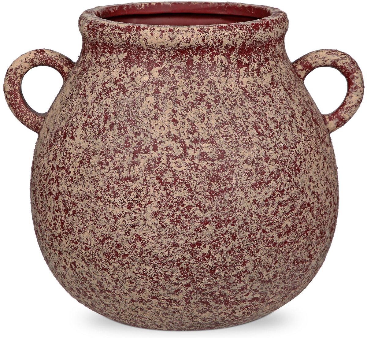 Omgoods - Handgemaakte Terracotta Vaas met Handvatten voor Decoratie