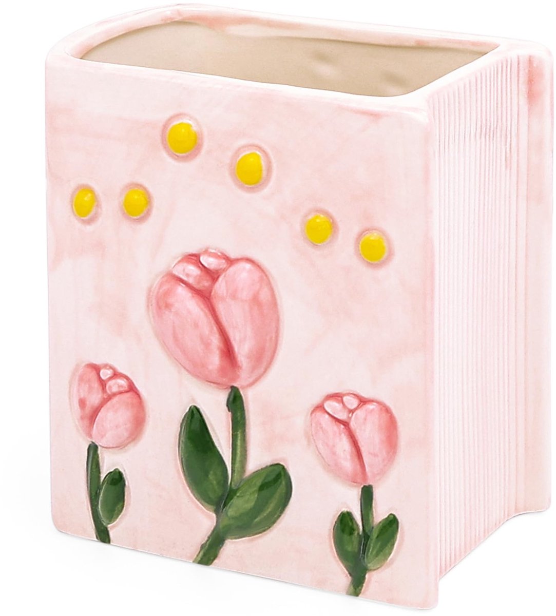 Omgoods - Schattige Boek Vaas Pennenhouder - Kawaii Desk Decoratie voor Vrouwen en Meisjes