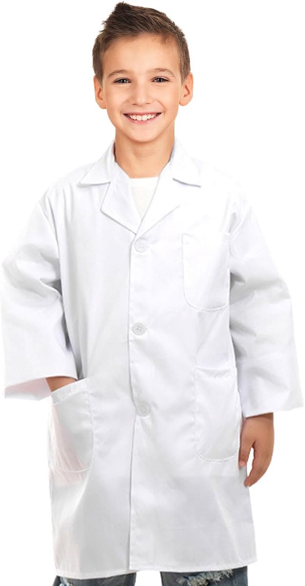 Wetenschapperskostuum, dokterskostuum voor kinderen, wetenschappelijk experimentspeelgoed voor meisjes, kinderen, laboratoriumjas, wetenschapperskostuum, geschenken