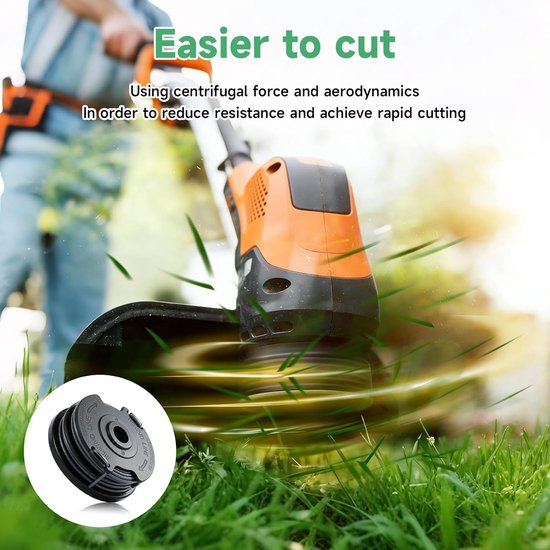 2 rollen trimmer draadspoel voor grastrimmer-spoel, φ1,65 mm x 6,1 m - navultrimmerdraad, grasmaaierspoel, compatibel met Bosch ART 24 ART 27 SL grastrimmers, modelnummer F016800351 — afbeelding 4
