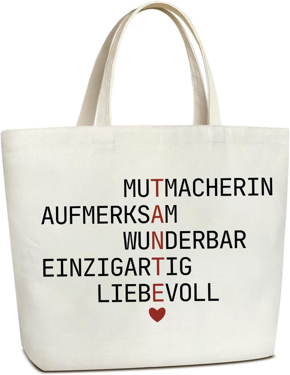 canvas draagtas, grote katoenen tas, stoffen tas, shopper, handtas, boodschappentas, bedankje, cadeau voor tante voor verjaardag, Pasen, Thanksgiving, Kerstmis