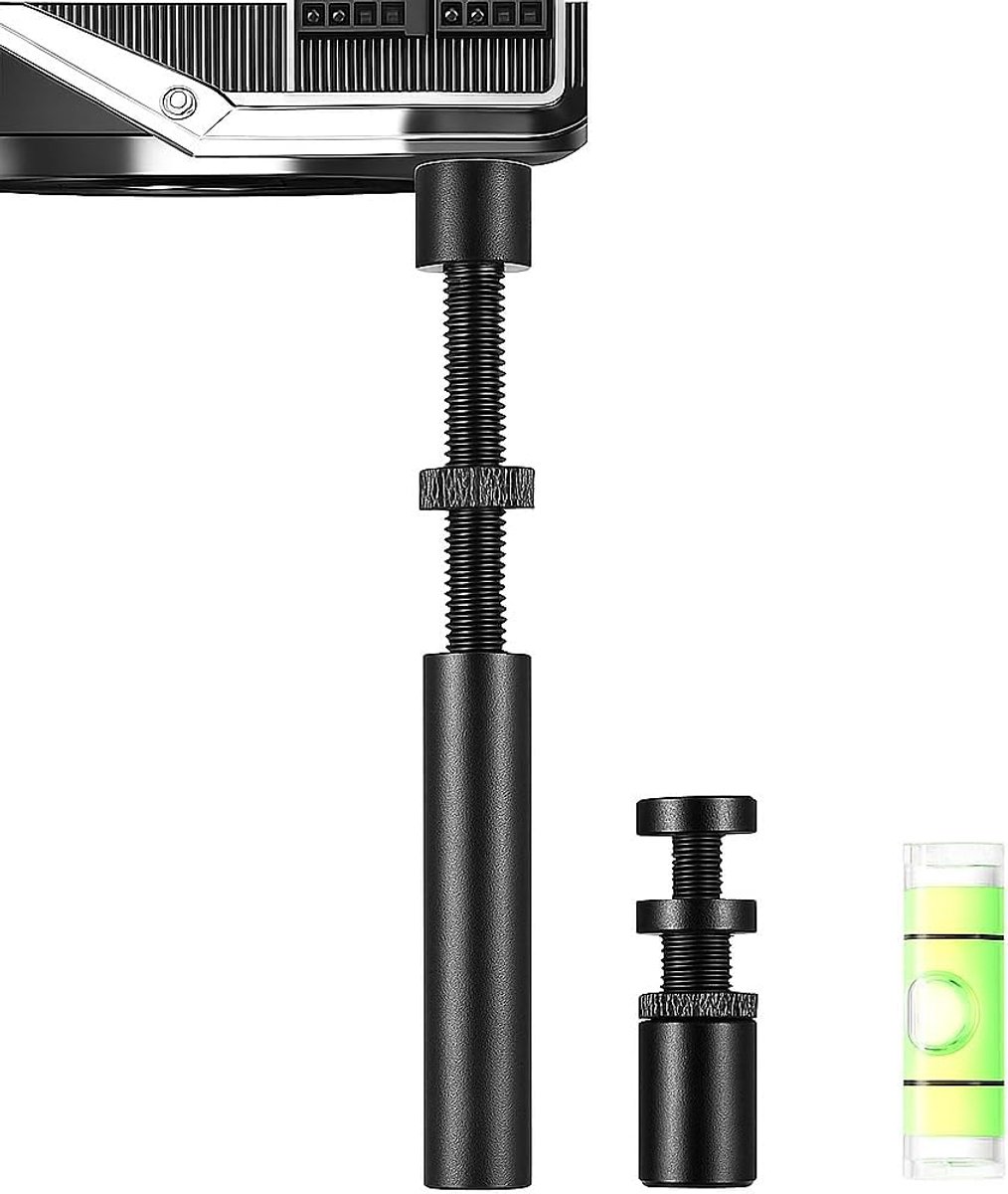 2 GPU-houders, grafische kaarthouders, in hoogte verstelbare aluminium houder met magnetische basis, anti-doorzakken van aluminium (26-50 mm en 72-120 mm).