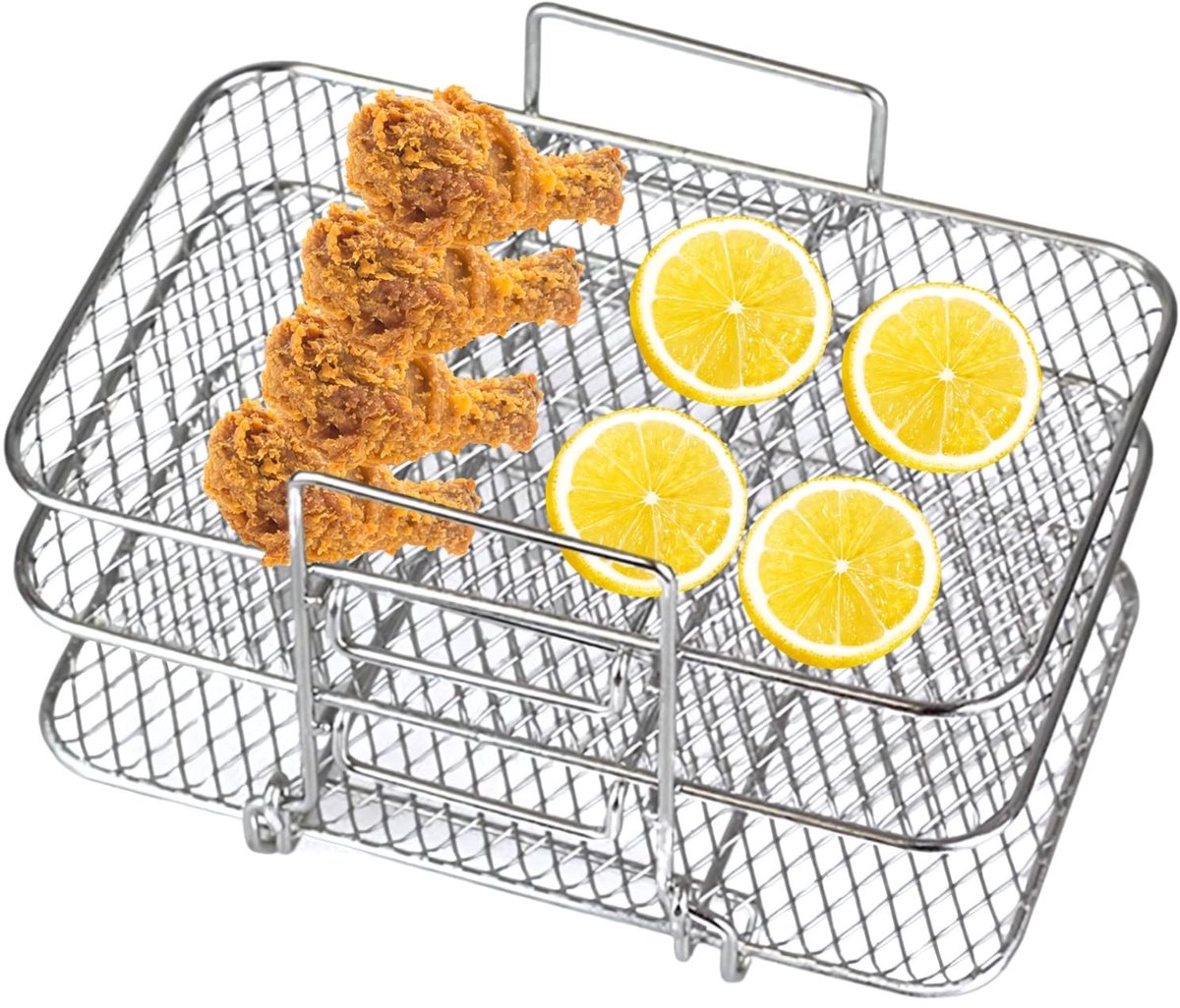Omgoods - 3-Laags Droogrek voor Air Fryer en Oven