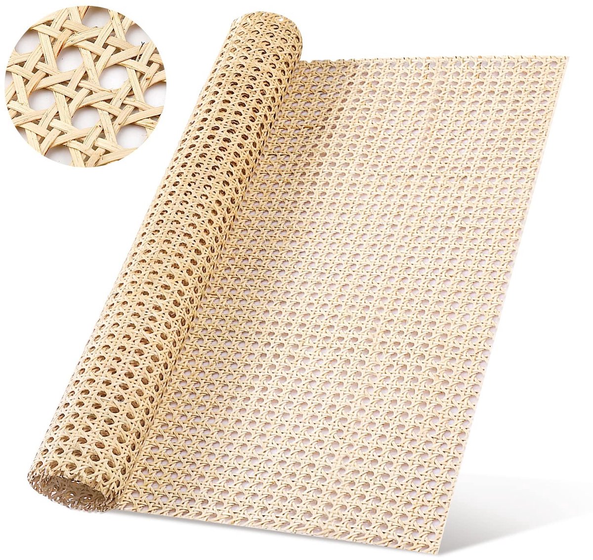Omgoods - Rattan Rol voor Meubelprojecten - 40cm x 1m Natuurlijke Rietweving