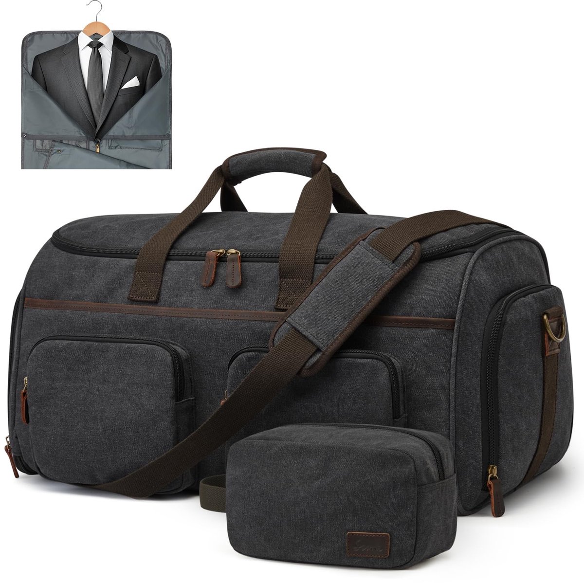 Omgoods - Duffle Bag met Toilettas en Verstelbare Band