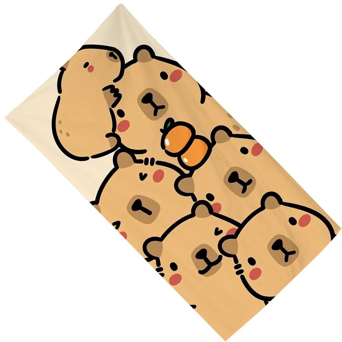 Omgoods - Capybara Strandhanddoek voor Kinderen - Sneldrogend Microfibre - 160 x 80 cm