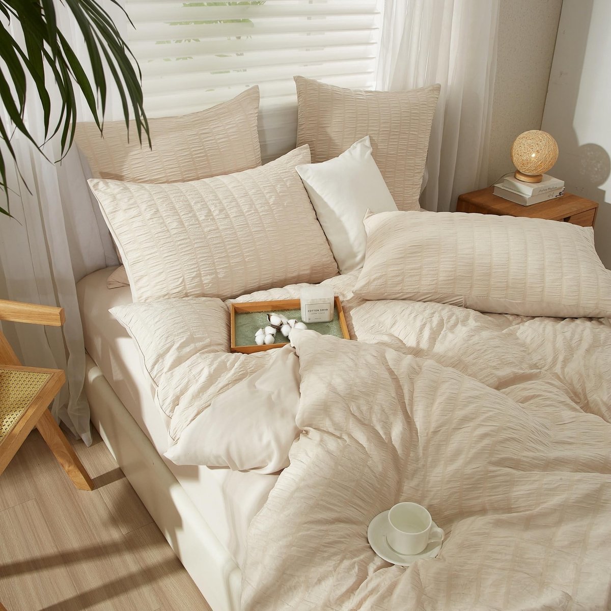 Omgoods - 3-delige Bedlinnen Set van 100% Microfiber met Dekbedovertrek en 2 Kussenslopen