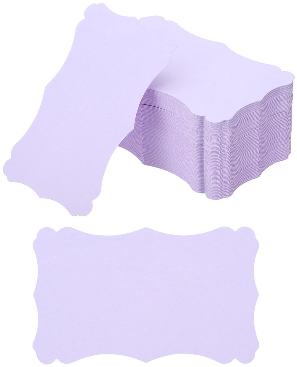 Omgoods - 200 Stuks Mini Papieren Visitekaartjes in Lichtpaars - Voor DIY en Notities