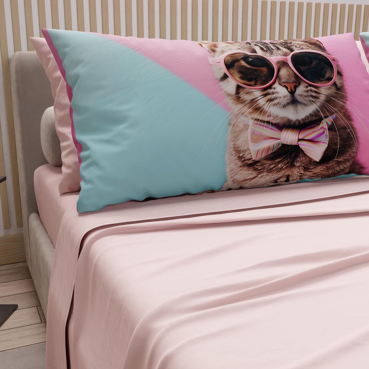 Omgoods - Bedlinnen Set met Digitale Print van Dieren 100% Katoen