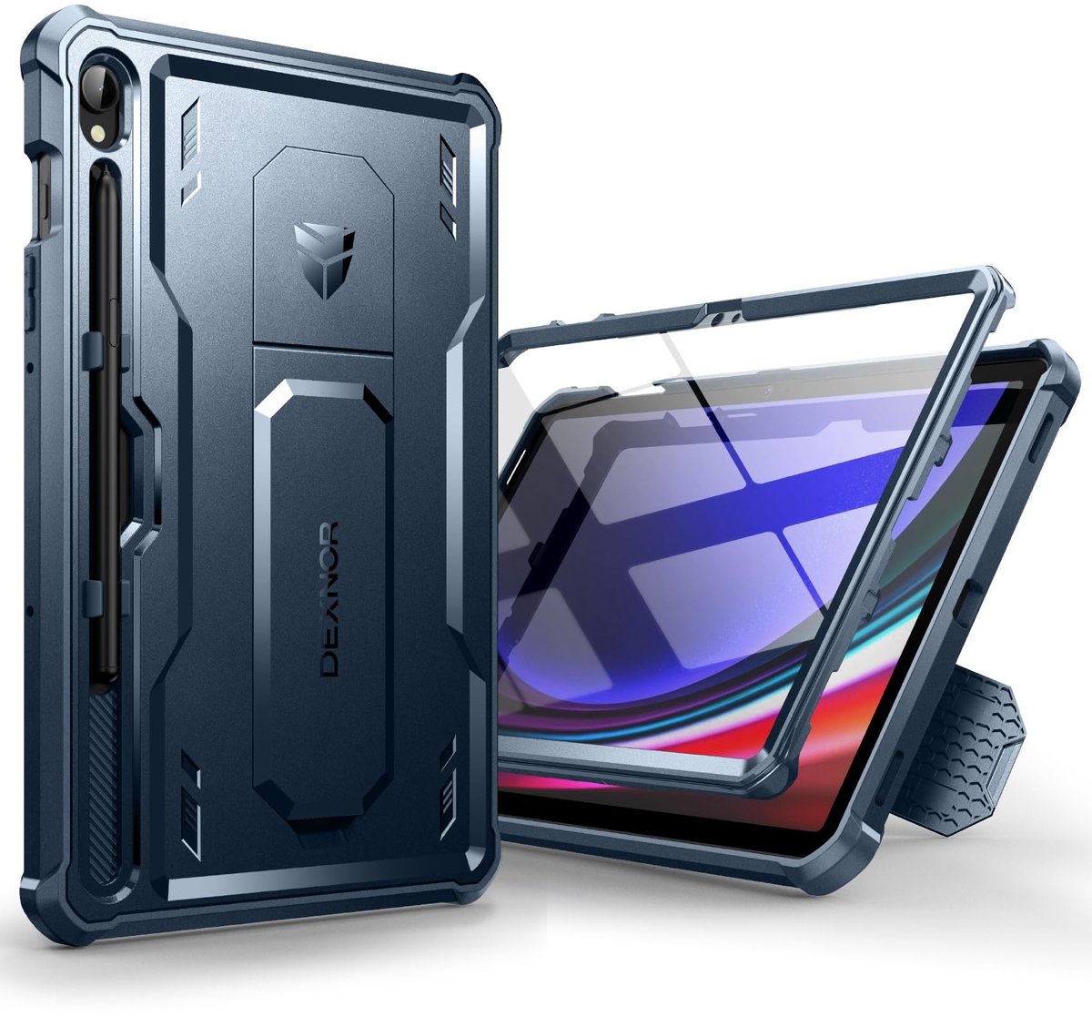 Omgoods - Heavy Duty Hoes voor Samsung Galaxy Tab S9 - Inclusief Schermbeschermer en Stand