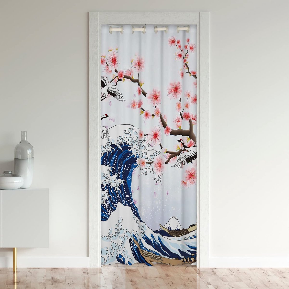 Omgoods - Japanse Golfdeur Gordijn - Privacy Gordijn 150 x 203 cm Multifunctioneel