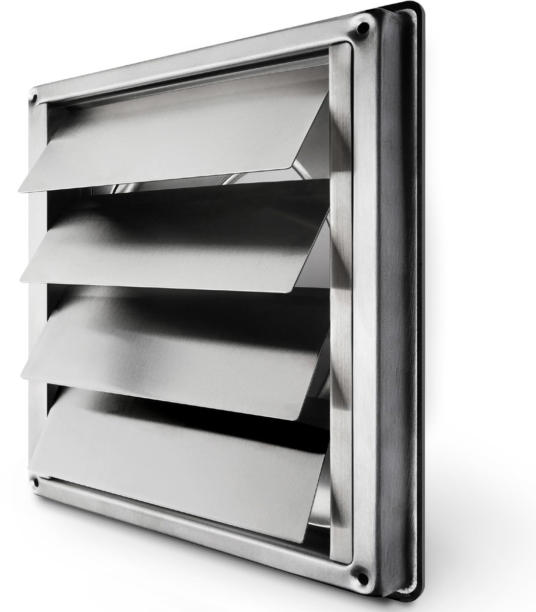 Omgoods - Roestvrij Stalen Ventilatierooster 150mm met Gravity Flap