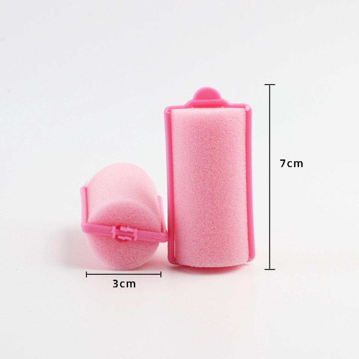 LISM-Een set van 16 zachte schuimkrultangen, geschikt voor lang haar - roze, mild en niet-schadelijk - geschikt voor meisjes.