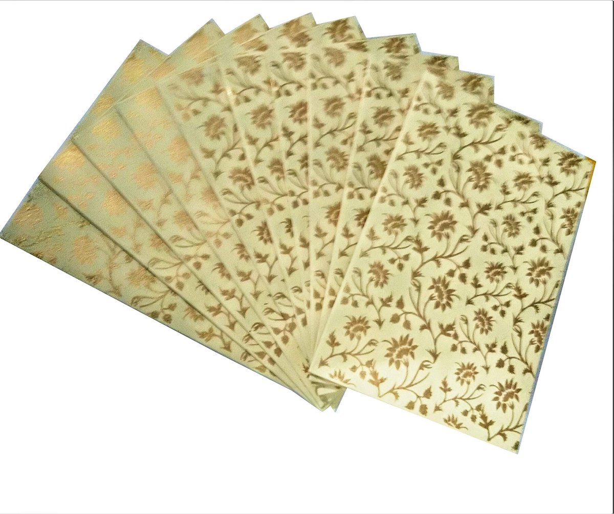 Omgoods - Papieren Kaarten-Enveloppen Set (10 Stuks) - Handgemaakte Groetekaarten