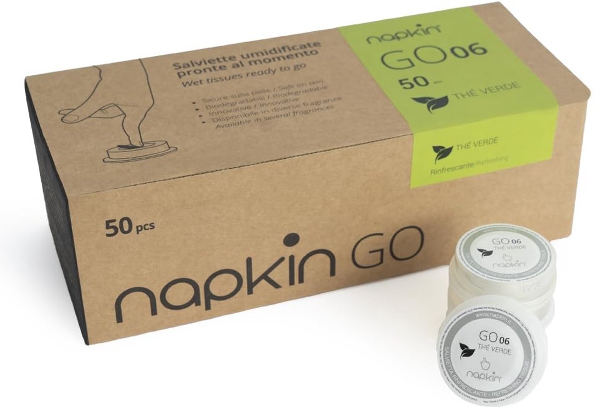 Omgoods - Napkin Creho Go 06 Wet Wipes The Green - 50 Stuks