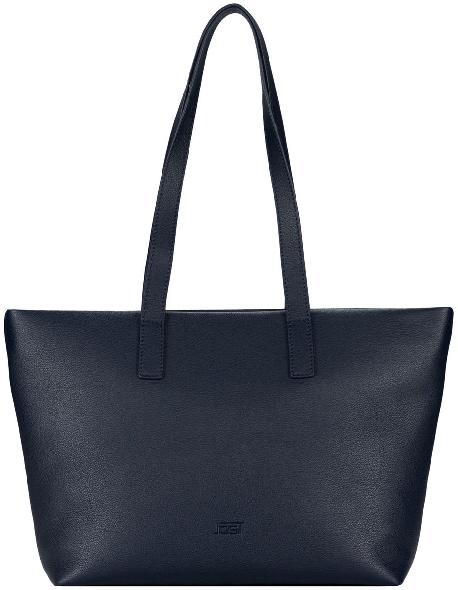 JOST Leren business tas shopper Lysa Business Shopper Navy donkerblauw