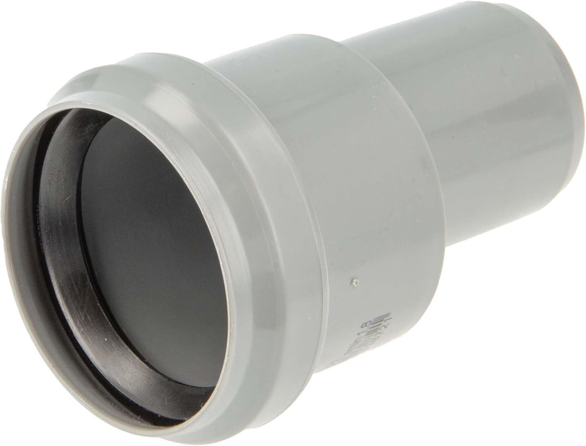 tecuro | Verloopbuis overgangsbuis | steekmontage | reductie van Ø 50 mm tot Ø 40 mm | steekmof DN 50 | kunststof | grijs | 554050