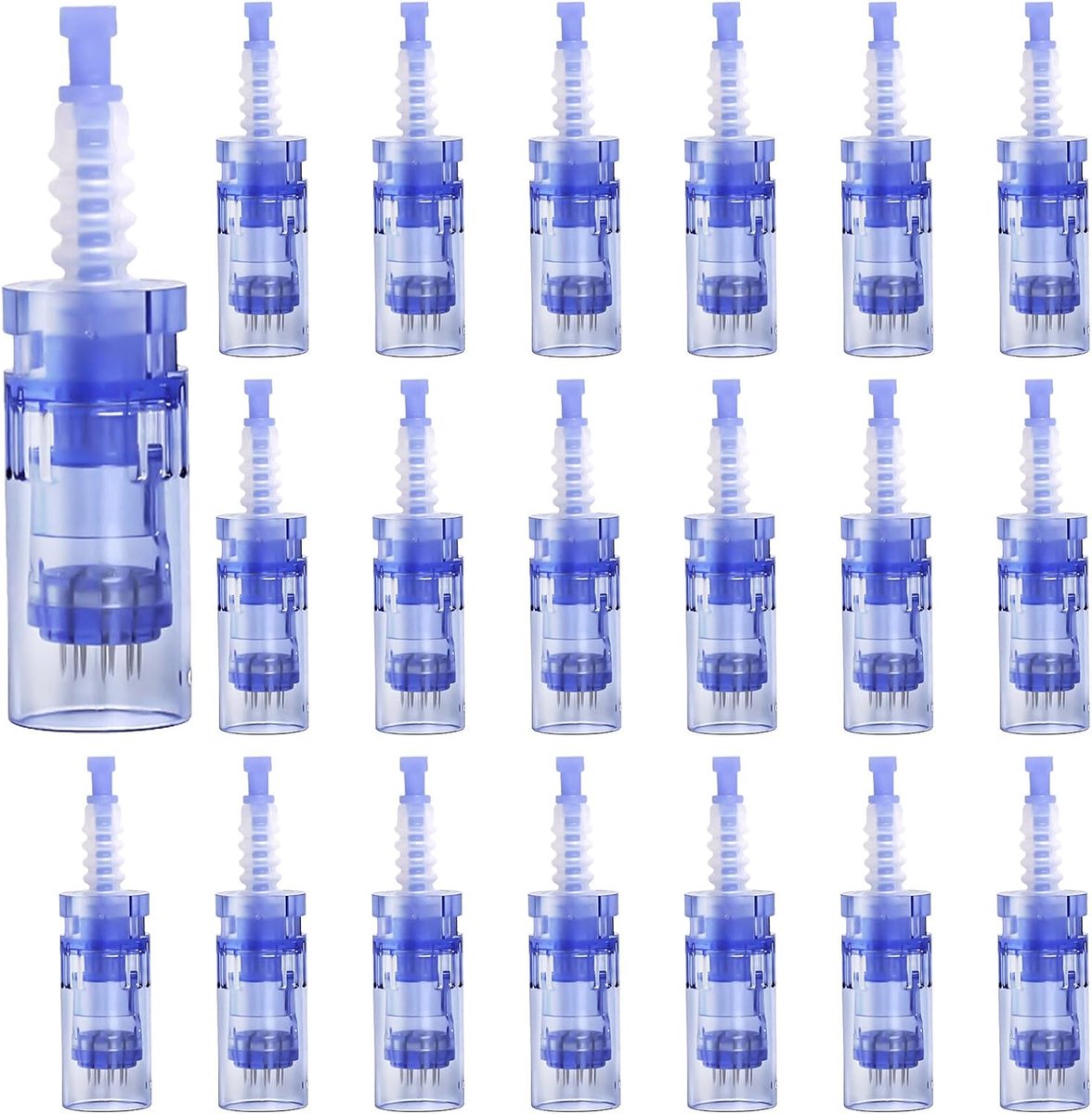 20 stuks microneedling naalden vervanging, 12 pinnen dermapen microneedling vervanging, dermapen reservenaalden naalden, dermapen microneedling apparaat reservenaalden