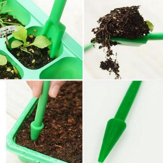 Bollenplanter Sets - Tuin Dibber Verplanter - Planten Bollen Zaaien - Mini Grondperforator Ontwerp - 10 Sets - Donkergroen — afbeelding 2